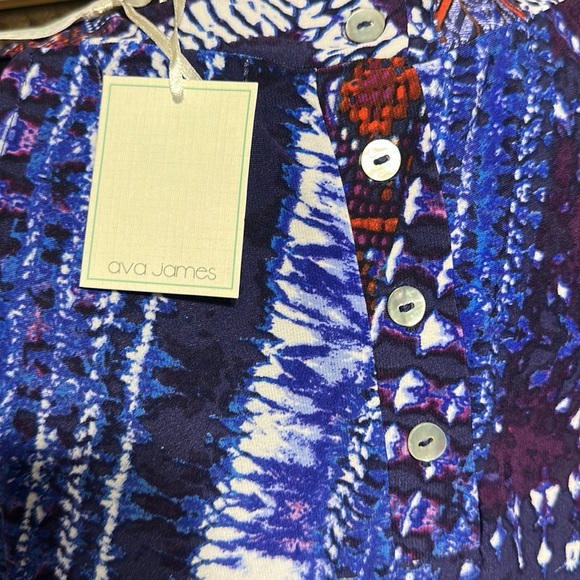 NWT AVA JAMES WOMENS TOP SIZE L MULTICOLOR - Picture 12 of 14